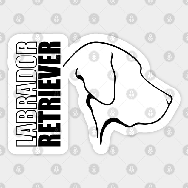 Proud Labrador Retriever profile dog lab mom Sticker by wilsigns